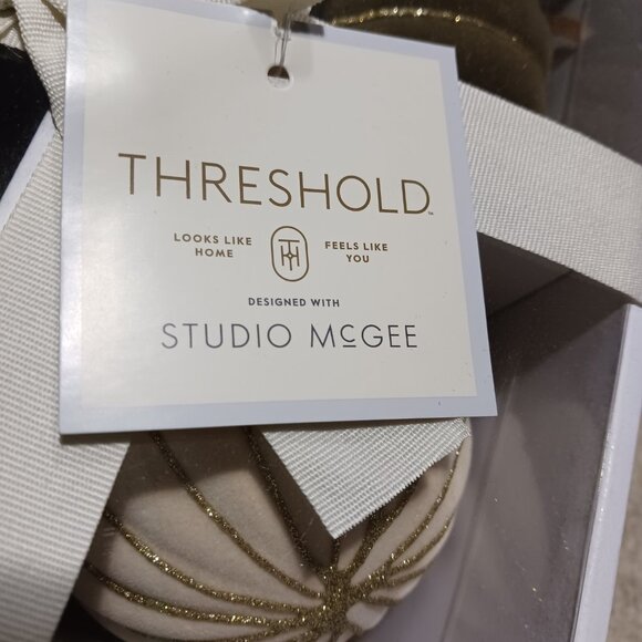 Threshold Studio McGee flocked Christmas ornaments - Picture 3 of 7